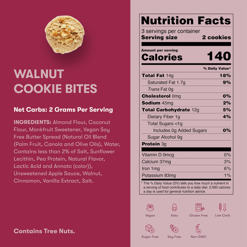 Cinnamon Walnut Cookie Bites