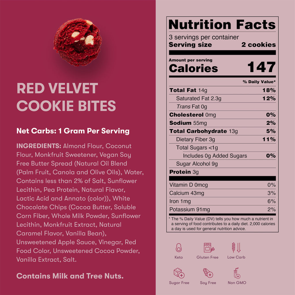 Red Velvet Cookie Bites